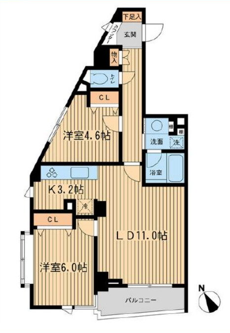 ＴＨＥパームス代々木上原ヴェールテラス 4階 2LDK 賃貸物件詳細