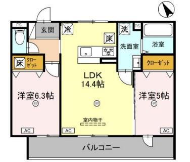 滋賀県守山市勝部１ 守山駅 2LDK アパート 賃貸物件詳細