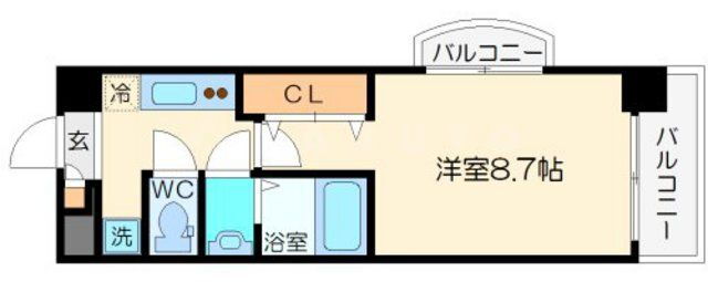 大阪府大阪市東淀川区菅原２ ＪＲ淡路駅 1K マンション 賃貸物件詳細