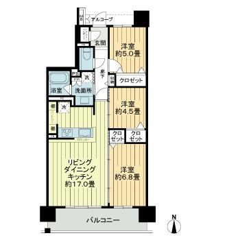 熊本県熊本市中央区十禅寺４ 平成駅 3LDK マンション 賃貸物件詳細