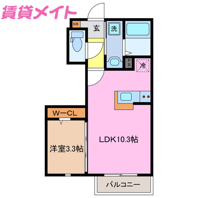 三重県四日市市日永２ 日永駅 1LDK アパート 賃貸物件詳細
