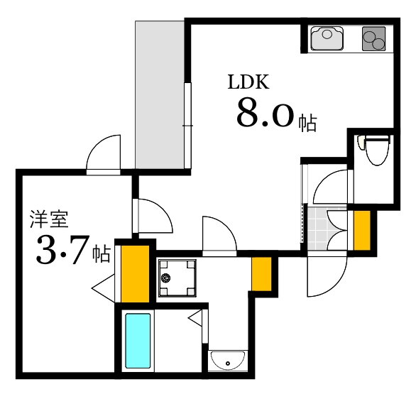 広島県広島市西区南観音４ 西観音町駅 1LDK マンション 賃貸物件詳細