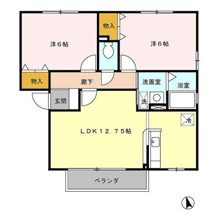 栃木県栃木市岩舟町静 岩舟駅 2LDK アパート 賃貸物件詳細
