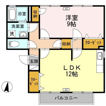 石川県野々市市位川 馬替駅 1LDK アパート 賃貸物件詳細