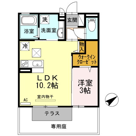 福岡県久留米市東合川６ 御井駅 1LDK アパート 賃貸物件詳細