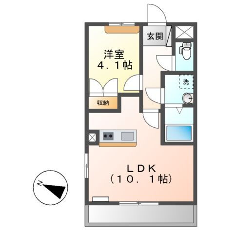 クレッシェンド・パレス 2階 1LDK 賃貸物件詳細