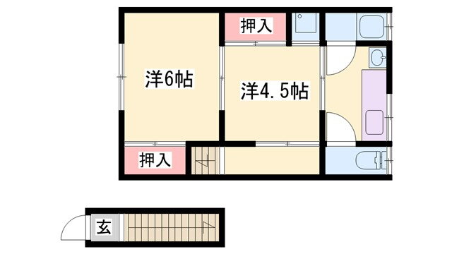 兵庫県姫路市土山４ 山陽姫路駅 2K アパート 賃貸物件詳細