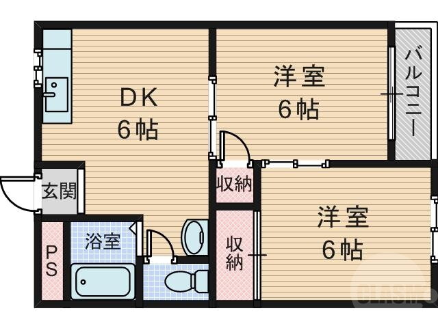 大阪府大阪市東淀川区豊新１ 上新庄駅 2DK マンション 賃貸物件詳細