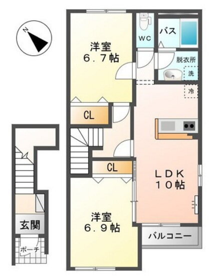 広島県広島市佐伯区利松３ 2LDK アパート 賃貸物件詳細