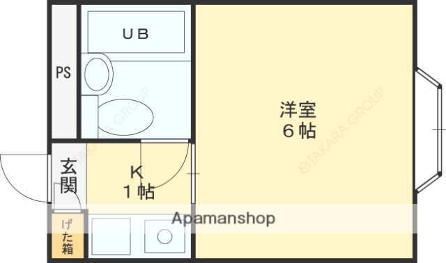 大阪府東大阪市友井３ 弥刀駅 1K マンション 賃貸物件詳細
