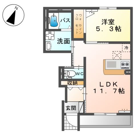 群馬県高崎市棟高町 高崎駅 1LDK アパート 賃貸物件詳細
