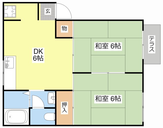 滋賀県近江八幡市田中江町 篠原駅 2DK アパート 賃貸物件詳細