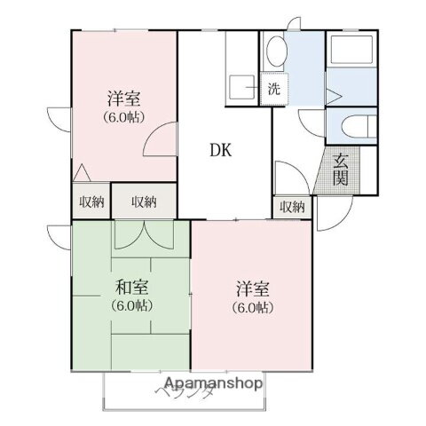 群馬県伊勢崎市田中島町 伊勢崎駅 3DK アパート 賃貸物件詳細