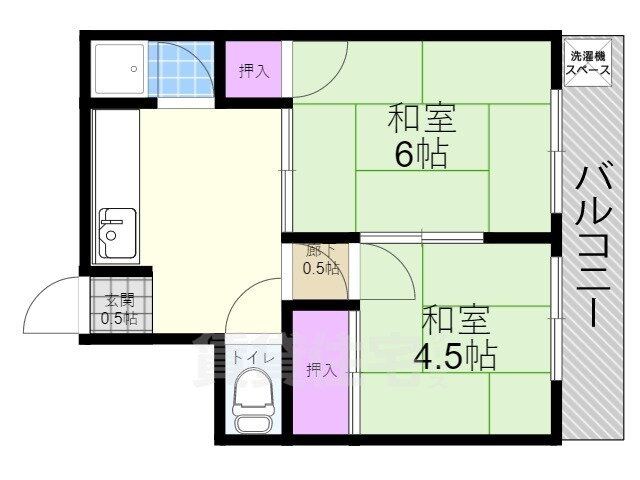 大阪府大阪市西淀川区佃２ 千船駅 2K アパート 賃貸物件詳細