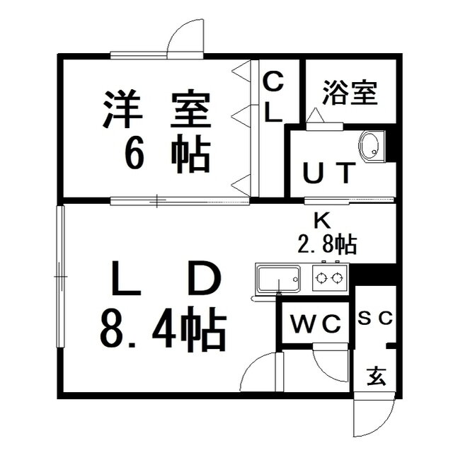 北海道釧路市中島町 釧路駅 1LDK アパート 賃貸物件詳細
