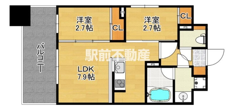 福岡県福岡市中央区大手門１ 大濠公園駅 2DK マンション 賃貸物件詳細