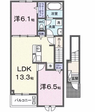 大分県日田市中本町 日田駅 2LDK アパート 賃貸物件詳細