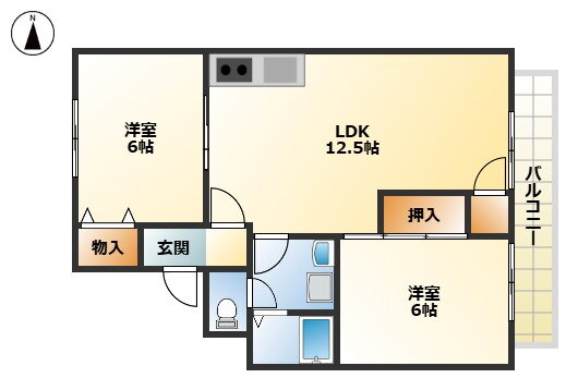 大阪府茨木市真砂３ 沢良宜駅 2LDK アパート 賃貸物件詳細