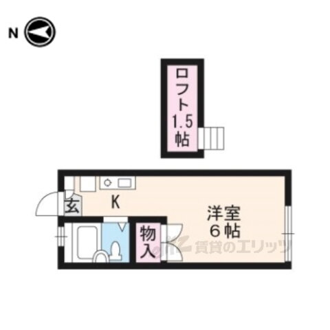 京都府京都市上京区西中筋町 大宮駅 1K アパート 賃貸物件詳細