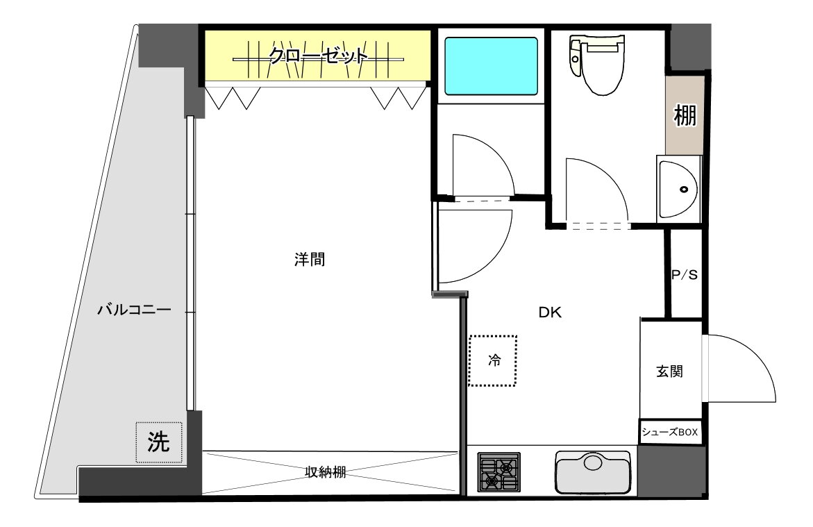 東京都目黒区下目黒２ 目黒駅 1DK マンション 賃貸物件詳細