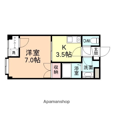 富山県富山市東黒牧 大庄駅 1K マンション 賃貸物件詳細