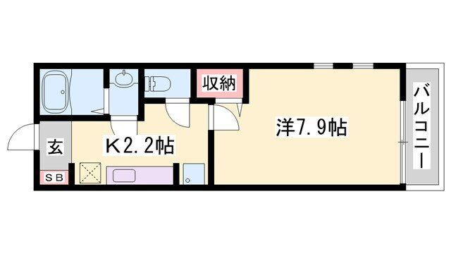 兵庫県姫路市幸町 京口駅 1K アパート 賃貸物件詳細