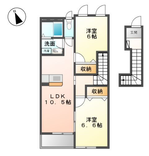 三重県四日市市釆女町 内部駅 2LDK アパート 賃貸物件詳細