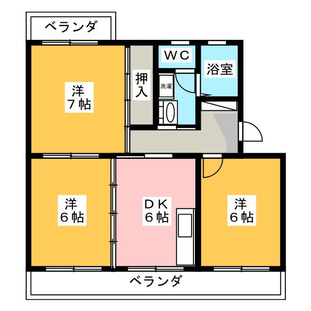 静岡県焼津市三ケ名 西焼津駅 3DK マンション 賃貸物件詳細