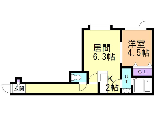 アスリート 2階 1LDK 賃貸物件詳細