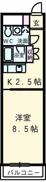 千葉県千葉市中央区新千葉２ 千葉駅 1K マンション 賃貸物件詳細