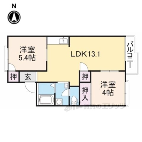 奈良県桜井市大字粟殿 桜井駅 2LDK アパート 賃貸物件詳細