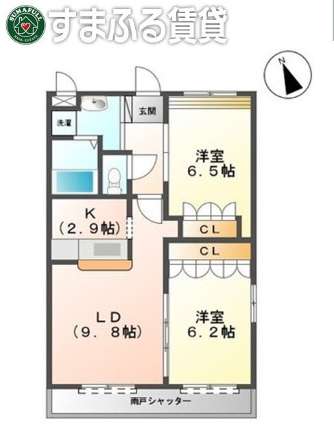 パストラル宮東 1階 2LDK 賃貸物件詳細