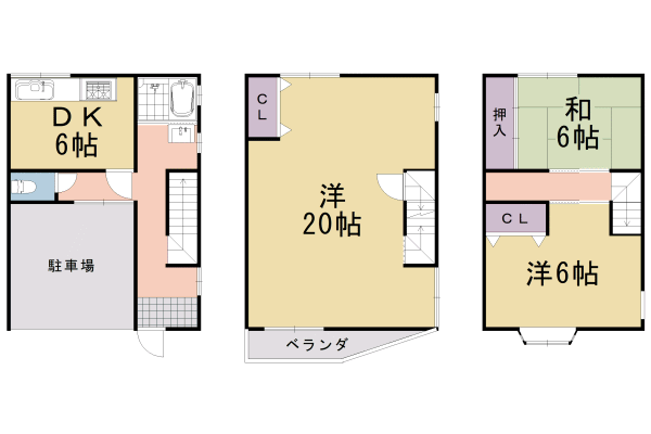 京都府京都市西京区下津林番条 桂川駅 3DK 一戸建て 賃貸物件詳細