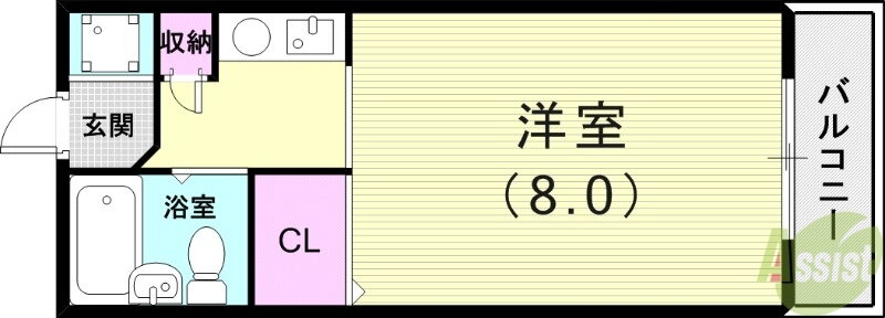 兵庫県西宮市本町 西宮駅 ワンルーム マンション 賃貸物件詳細