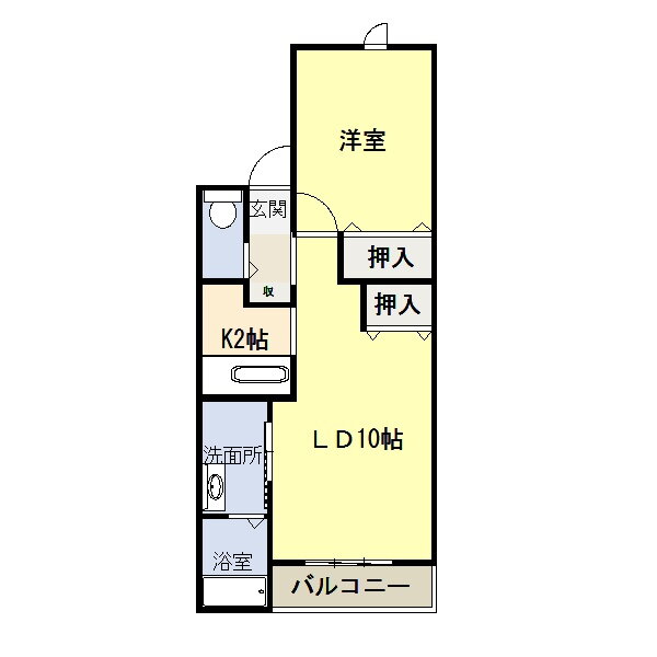 フレグランス１８２ 2階 1LDK 賃貸物件詳細
