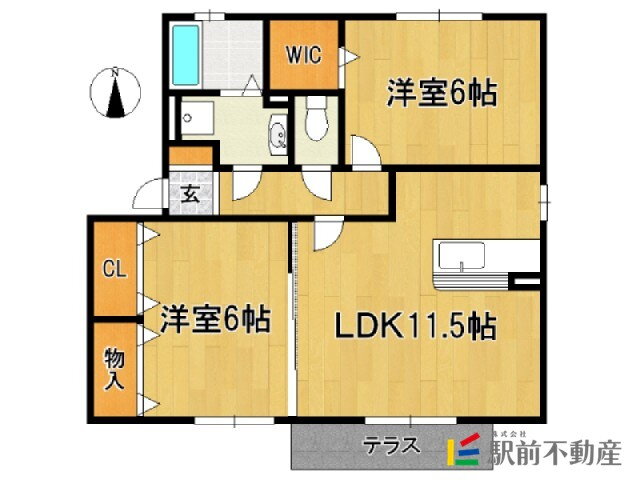 福岡県筑紫野市塔原西２ 都府楼南駅 2LDK アパート 賃貸物件詳細
