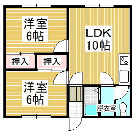 コーポタカ 2階 2LDK 賃貸物件詳細