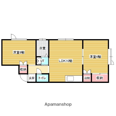 北海道岩見沢市北二条西４ 岩見沢駅 2LDK アパート 賃貸物件詳細