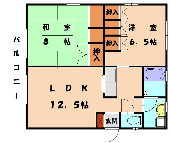 福岡県古賀市美明２ ししぶ駅 2LDK アパート 賃貸物件詳細