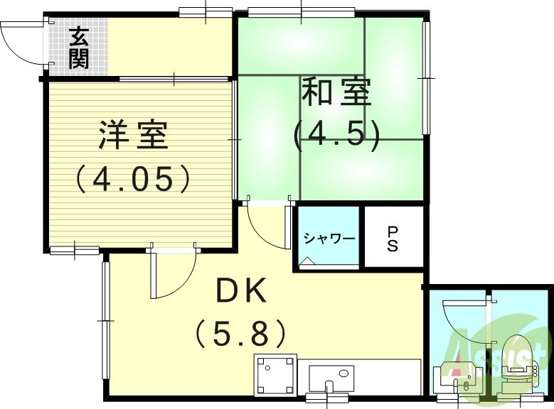 兵庫県神戸市長田区四番町１ 兵庫駅 2DK アパート 賃貸物件詳細