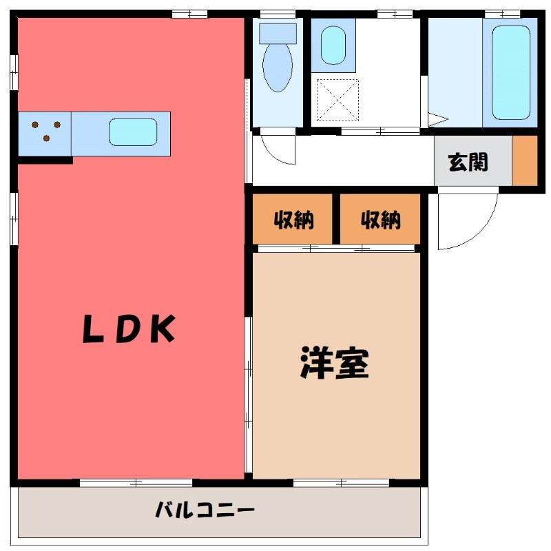 群馬県太田市新田市野井町 治良門橋駅 1LDK アパート 賃貸物件詳細