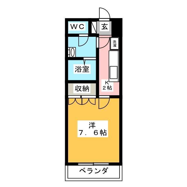 グランドコート 2階 1K 賃貸物件詳細