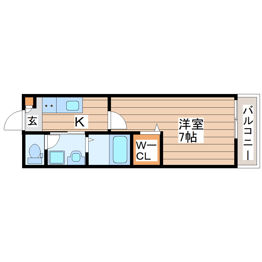 宮城県仙台市太白区長町６ 太子堂駅 1K アパート 賃貸物件詳細