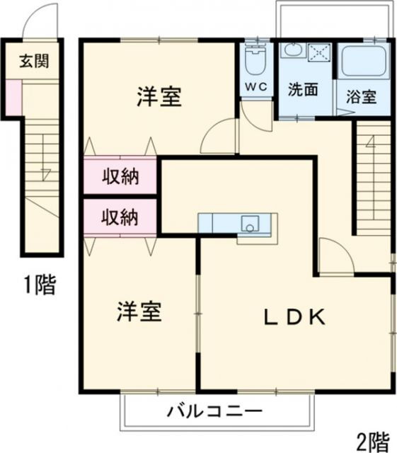 愛知県日進市竹の山４ 日進駅 2LDK アパート 賃貸物件詳細