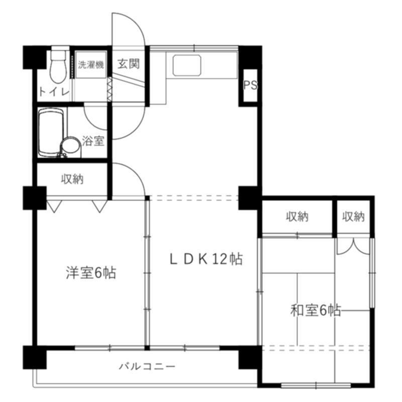 オトナオビル 2階 2LDK 賃貸物件詳細