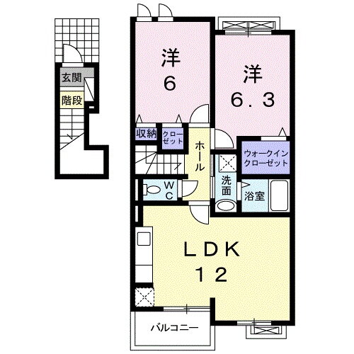 岡山県津山市大谷 津山駅 2LDK アパート 賃貸物件詳細