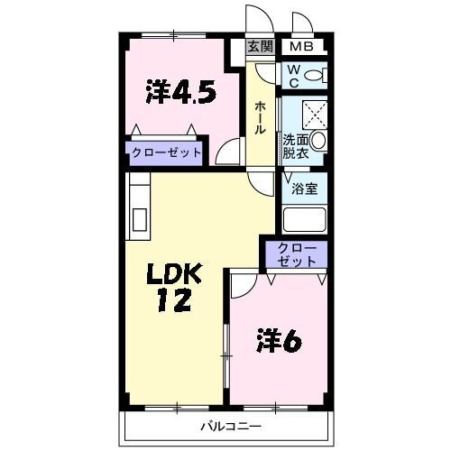 兵庫県神戸市北区山田町小部字大東 北鈴蘭台駅 2LDK アパート 賃貸物件詳細