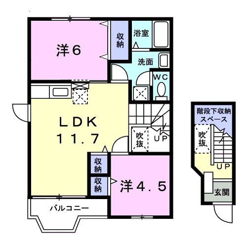 ロジュマンＮＯＤＡ　Ｂ 2階 2LDK 賃貸物件詳細