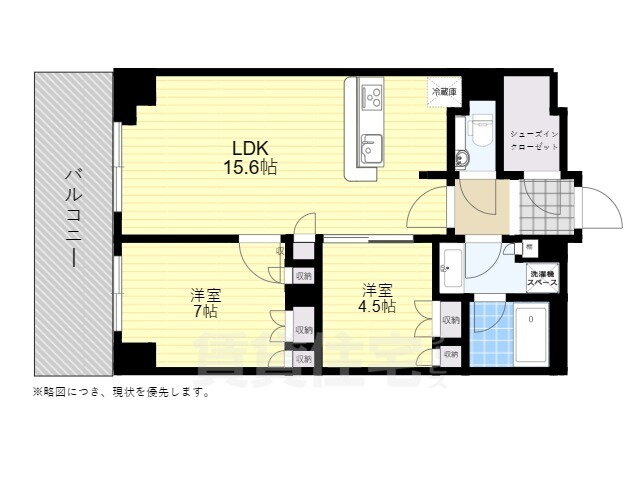 福岡県福岡市中央区地行浜２ 唐人町駅 2LDK マンション 賃貸物件詳細