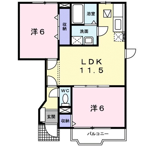 滋賀県湖南市平松北２ 甲西駅 2LDK アパート 賃貸物件詳細